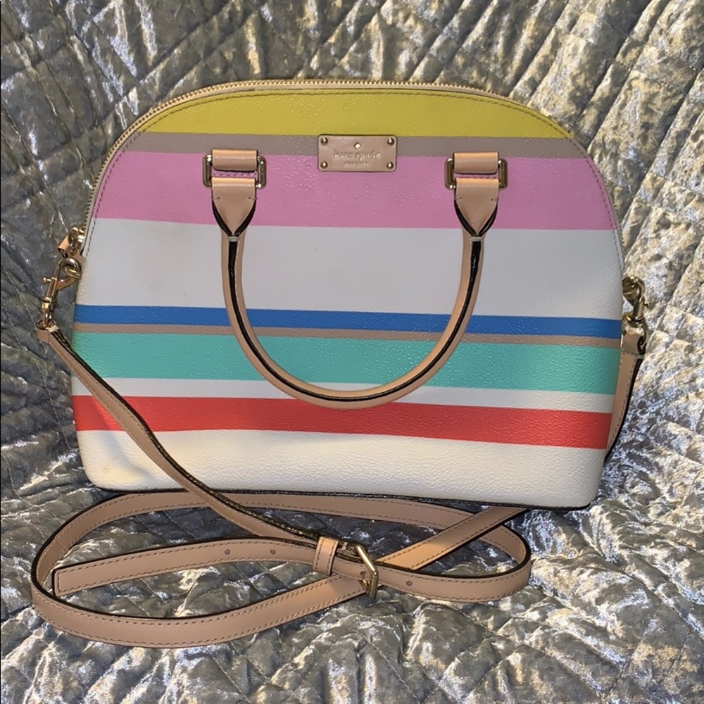 Kate Spade Grove Street Carli Dune Stripe Handbag